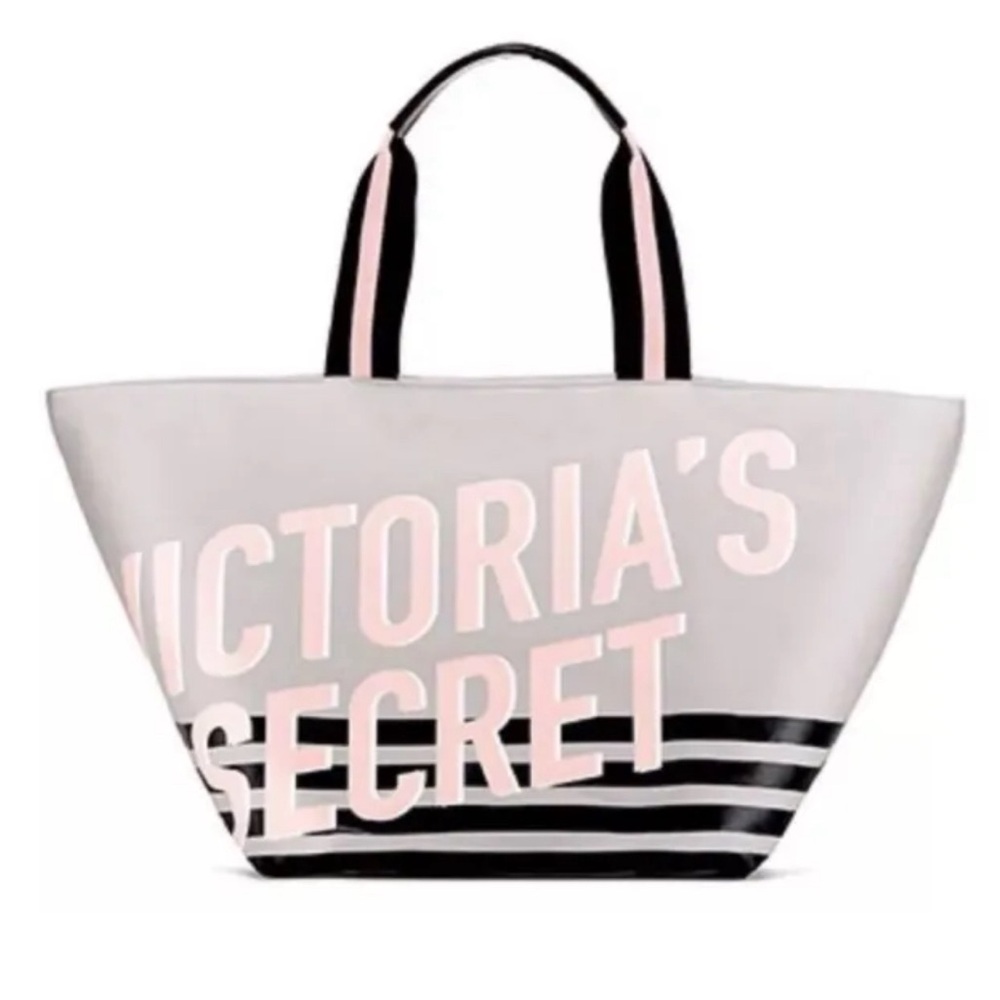 NEW Victoria's Secret Striped Tote Bag Weekender /Overnighter
